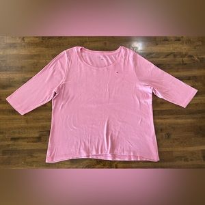 Tommy Hilfiger Women’s 3/4 Sleeve Pink Top Size 1X